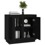 Aparador de madera contrachapada negro 80x34x75 cm de vidaXL, Aparadores - Ref: Foro24-819885, Precio: 88,68 €, Descuento: %