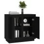 Aparador de madera contrachapada negro 80x34x75 cm de vidaXL, Aparadores - Ref: Foro24-819885, Precio: 84,35 €, Descuento: %
