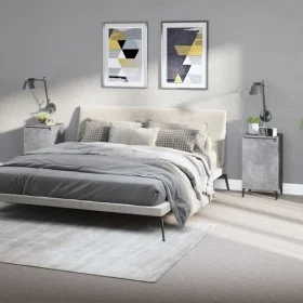 Bedside tables 2 pcs concrete gray wood 40x35x70 cm by vidaXL, Nightstands - Ref: Foro24-819653, Price: 77,17 €, Discount: %