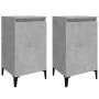 Bedside tables 2 pcs concrete gray wood 40x35x70 cm by vidaXL, Nightstands - Ref: Foro24-819653, Price: 77,17 €, Discount: %