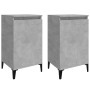 Nachttische 2 Stück betongraues Holz 40x35x70 cm von vidaXL, Nachttische - Ref: Foro24-819653, Preis: 78,12 €, Rabatt: %
