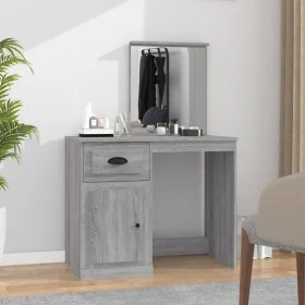 Dresser and mirror in gray Sonoma plywood 90x50x132.5cm by vidaXL, Bedroom Dressers - Ref: Foro24-816766, Price: 91,38 €, Dis...