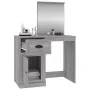 Dresser and mirror in gray Sonoma plywood 90x50x132.5cm by vidaXL, Bedroom Dressers - Ref: Foro24-816766, Price: 91,38 €, Dis...
