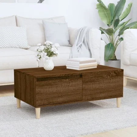 Oak brown plywood coffee table 90x50x36.5 cm by vidaXL, Coffee table - Ref: Foro24-821115, Price: 47,55 €, Discount: %