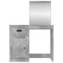 Tocador espejo madera contrachapada gris hormigón 90x50x132,5cm de vidaXL, Tocadores para dormitorios - Ref: Foro24-816764, P...