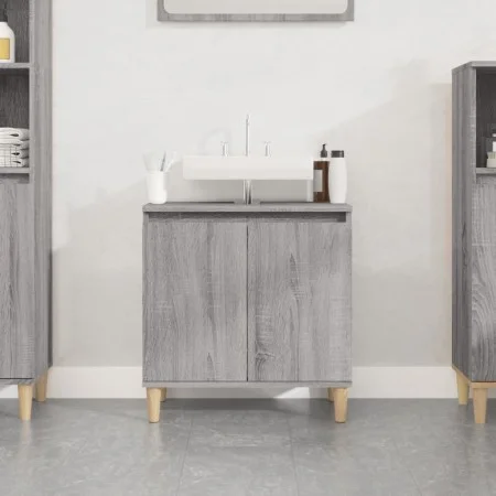 Sonoma gray plywood sink cabinet 58x33x60 cm by vidaXL, bathroom vanities - Ref: Foro24-821258, Price: 45,94 €, Discount: %