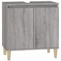 Armario de lavabo madera contrachapada gris Sonoma 58x33x60 cm de vidaXL, Tocadores de baño - Ref: Foro24-821258, Precio: 45,...