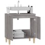 Armario de lavabo madera contrachapada gris Sonoma 58x33x60 cm de vidaXL, Tocadores de baño - Ref: Foro24-821258, Precio: 46,...