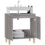 Armario de lavabo madera contrachapada gris Sonoma 58x33x60 cm de vidaXL, Tocadores de baño - Ref: Foro24-821258, Precio: 45,...