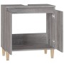 Armario de lavabo madera contrachapada gris Sonoma 58x33x60 cm de vidaXL, Tocadores de baño - Ref: Foro24-821258, Precio: 46,...