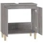 Armario de lavabo madera contrachapada gris Sonoma 58x33x60 cm de vidaXL, Tocadores de baño - Ref: Foro24-821258, Precio: 45,...