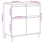 Sideboard aus geräuchertem Eichensperrholz, 60 x 35 x 70 cm von vidaXL, Sideboards - Ref: Foro24-819689, Preis: 64,49 €, Raba...