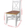 Braun-weißes 5-teiliges Esszimmermöbelset von vidaXL, Möbelsets für Küchen und Esszimmer - Ref: Foro24-240884, Preis: 253,82 ...