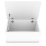 Baúl de almacenaje madera contrachapada blanco 50x30x28 cm