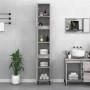 Sonoma Badezimmerschrank aus grauem Sperrholz 30x30x190 cm von vidaXL, Badezimmermöbel - Ref: Foro24-819802, Preis: 86,29 €, ...