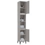 Sonoma Badezimmerschrank aus grauem Sperrholz 30x30x190 cm von vidaXL, Badezimmermöbel - Ref: Foro24-819802, Preis: 86,29 €, ...