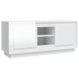 Glänzend weißer Sperrholz-TV-Schrank 102x35x45 cm von vidaXL, TV-Möbel - Ref: Foro24-819862, Preis: 71,83 €, Rabatt: %