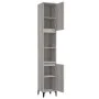 Sonoma Badezimmerschrank aus grauem Sperrholz 30x30x190 cm von vidaXL, Badezimmermöbel - Ref: Foro24-819802, Preis: 92,78 €, ...