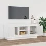 Glänzend weißer Sperrholz-TV-Schrank 102x35x45 cm von vidaXL, TV-Möbel - Ref: Foro24-819862, Preis: 70,97 €, Rabatt: %