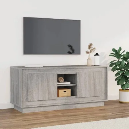Mueble para TV madera contrachapada gris Sonoma 102x35x45 cm de vidaXL, Muebles TV - Ref: Foro24-819866, Precio: 62,98 €, Des...