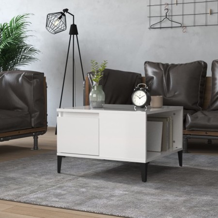Couchtisch aus glänzend weißem Sperrholz, 55 x 55 x 36,5 cm von vidaXL, Couchtisch - Ref: Foro24-821086, Preis: 59,57 €, Raba...