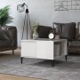 Mesa de centro madera contrachapada blanco brillo 55x55x36,5 cm de vidaXL, Mesas de centro - Ref: Foro24-821086, Precio: 59,5...