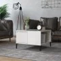 Mesa de centro madera contrachapada blanco brillo 55x55x36,5 cm de vidaXL, Mesas de centro - Ref: Foro24-821086, Precio: 58,8...