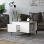 Mesa de centro madera contrachapada blanco brillo 55x55x36,5 cm de vidaXL, Mesas de centro - Ref: Foro24-821086, Precio: 58,8...