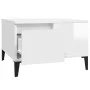 Mesa de centro madera contrachapada blanco brillo 55x55x36,5 cm de vidaXL, Mesas de centro - Ref: Foro24-821086, Precio: 58,8...