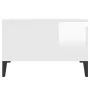 Mesa de centro madera contrachapada blanco brillo 55x55x36,5 cm de vidaXL, Mesas de centro - Ref: Foro24-821086, Precio: 58,8...