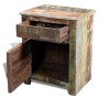 Beistelltisch mit 1 Schublade und 1 Tür aus recyceltem Holz von vidaXL, Nachttische - Ref: Foro24-240950, Preis: 197,18 €, Ra...