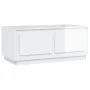 Mesa de centro madera contrachapada blanco brillo 102x50x44 cm de vidaXL, Mesas de centro - Ref: Foro24-819878, Precio: 57,41...