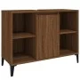 Bathroom cabinet made of brown oak plywood, 80x33x60 cm. by vidaXL, bathroom vanities - Ref: Foro24-821299, Price: 74,55 €, D...