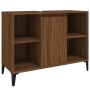 Waschbeckenschrank aus braunem Eichensperrholz 80x33x60 cm von vidaXL, Badezimmerwaschtische - Ref: Foro24-821299, Preis: 75,...
