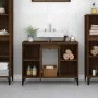 Bathroom cabinet made of brown oak plywood, 80x33x60 cm. by vidaXL, bathroom vanities - Ref: Foro24-821299, Price: 74,55 €, D...