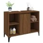 Bathroom cabinet made of brown oak plywood, 80x33x60 cm. by vidaXL, bathroom vanities - Ref: Foro24-821299, Price: 74,55 €, D...
