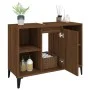 Bathroom cabinet made of brown oak plywood, 80x33x60 cm. by vidaXL, bathroom vanities - Ref: Foro24-821299, Price: 74,55 €, D...