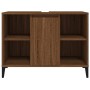 Waschbeckenschrank aus braunem Eichensperrholz 80x33x60 cm von vidaXL, Badezimmerwaschtische - Ref: Foro24-821299, Preis: 75,...