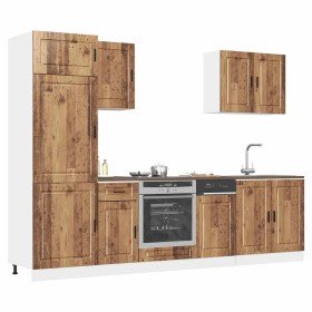 Conjunto de armarios de cocina de 7 piezas "Porto" de madera