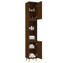 Armario de baño madera contrachapada roble marrón 30x30x190 cm de vidaXL, Tocadores de baño - Ref: Foro24-819795, Precio: 93,...