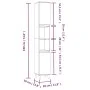 Badezimmerschrank aus braunem Eichensperrholz, 30 x 30 x 190 cm von vidaXL, Badezimmerwaschtische - Ref: Foro24-819795, Preis...