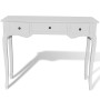 Mesa consola tocador con tres cajones blancos de vidaXL, Mesas auxiliares - Ref: Foro24-241143, Precio: 150,34 €, Descuento: %