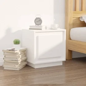 Weißer Nachttisch aus Sperrholz, 44 x 35 x 45 cm von vidaXL, Nachttische - Ref: Foro24-819836, Preis: 38,70 €, Rabatt: %