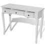 Konsolentisch Schminktisch mit drei weißen Schubladen von vidaXL, Seitentische - Ref: Foro24-241143, Preis: 156,15 €, Rabatt: %