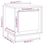 Weißer Nachttisch aus Sperrholz, 44 x 35 x 45 cm von vidaXL, Nachttische - Ref: Foro24-819836, Preis: 39,20 €, Rabatt: %