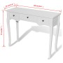 Konsolentisch Schminktisch mit drei weißen Schubladen von vidaXL, Seitentische - Ref: Foro24-241143, Preis: 156,15 €, Rabatt: %