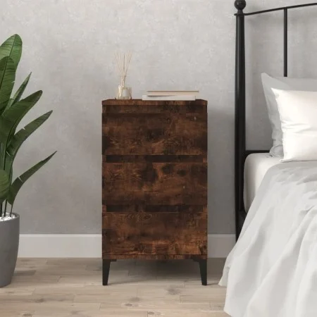 Nachttisch aus geräuchertem Eichensperrholz, 40 x 35 x 70 cm von vidaXL, Nachttische - Ref: Foro24-819673, Preis: 55,02 €, Ra...