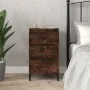 Mesita de noche madera contrachapada roble ahumado 40x35x70 cm de vidaXL, Mesitas de noche - Ref: Foro24-819673, Precio: 55,0...