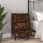 Mesita de noche madera contrachapada roble ahumado 40x35x70 cm de vidaXL, Mesitas de noche - Ref: Foro24-819673, Precio: 55,6...