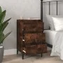 Mesita de noche madera contrachapada roble ahumado 40x35x70 cm de vidaXL, Mesitas de noche - Ref: Foro24-819673, Precio: 55,0...